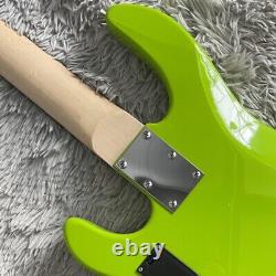 Green Electric Bass Guitar 4 Strings Maple Neck Active HH Pickup Chrome Hardware