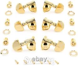 Grover 102GV Original Milk Bottle Style Rotomatics Tuning Machines Set Gold