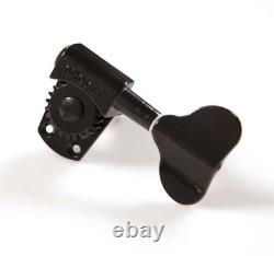 Grover 145BC Titan Bass Guitar Tuners, 2x2 Set Black Chrome