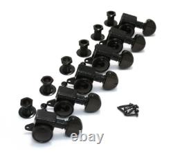 Grover 505BC6 Mini Roto-Grip Locking Rotomatic Tuners 6 In-Line, Black Chrome Fi