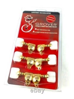Grover Gold/Pearloid Milk Bottle Rotomatic Tuners for Gibson Guitar 103G