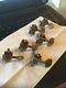 Grover Sta-tite Guitar Tuners Lot, 6 Bass Side, Nickel, 4 Bushings, Circa 1940s