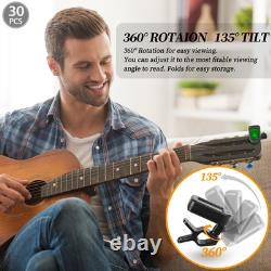 Guitar Clip On Ukulele Tuner 30 Pack for Guitar Bass Violin Banjo