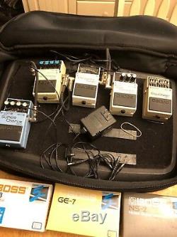 Guitar Effects Pedal Board with Case & 5 Boss Pedals (noise, Equalizer, Tuner)cables