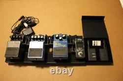 Guitar Pedal Board with Boss Pedals and Wireless Transmitter