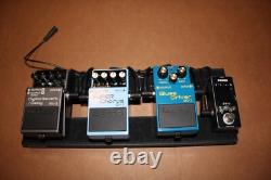 Guitar Pedal Board with Boss Pedals and Wireless Transmitter