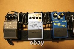 Guitar Pedal Board with Boss Pedals and Wireless Transmitter