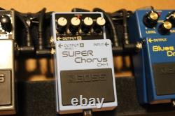 Guitar Pedal Board with Boss Pedals and Wireless Transmitter