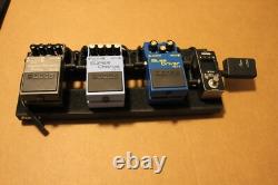 Guitar Pedal Board with Boss Pedals and Wireless Transmitter