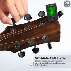 Guitar Tuner Clip On Ukulele Tuner 20 Pack for All Instruments Guitar Bass Uk