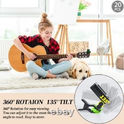Guitar Tuner Clip On Ukulele Tuner 20 Pack for All Instruments Guitar Bass Uk