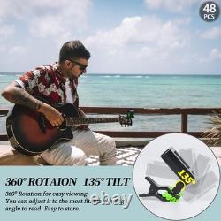 Guitar Tuner Clip On Ukulele Tuner for All Instruments Guitar Bass Ukulele Vi