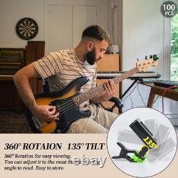 Guitar Tuner Clip On Ukulele Tuner for All Instruments Guitar Bass Ukulele Vi