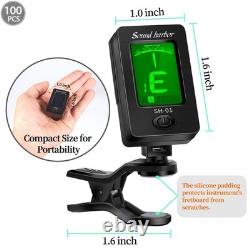 Guitar Tuner Clip On Ukulele Tuner for All Instruments Guitar Bass Ukulele Vi