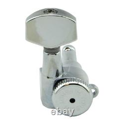 Guitar Tuner Upgrade Kit (6 Inline Headstocks) Grip-Lock Closed Bass Side Chr