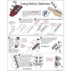 Guitar Tuner Upgrade Kit (6 Inline Headstocks) Grip-Lock Closed Bass Side Chr