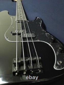 Haze 4-String Electric Bass Guitar, Gloss Black +Free Gig Bag. HSPB 1901BKBH