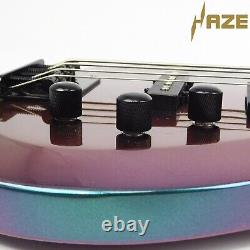 Haze 4-String Electric Bass Guitar, chameleon with Free Bag tuner etc SBG-385V