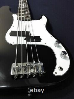 Haze 5-String Electric Bass Guitar, Gloss Black+Free Bag, Tuner, Picks. PB 1901BKBH5