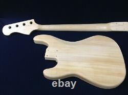 Haze B-303DIY Electric Bass Guitar DIY Kit, No-Soldering +Free Tuner, 3 Picks