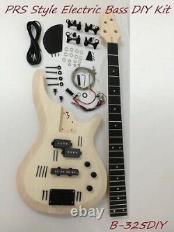 Haze B-325DIY Electric Bass Guitar DIY Kit, No-Soldering+Free Tuner, 3 Picks