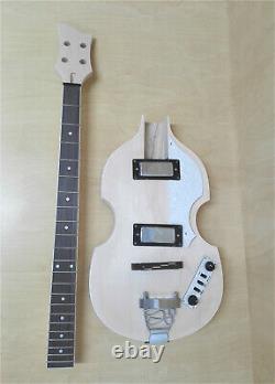 Haze HSVL 1910 Electric Bass Guitar DIY Kit, Complete No-Soldering, H-H Pickups