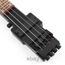 Headless Traveler Bass Ultra-Light Bass Guitar WithPadded Bag Satin Black