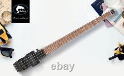 Headless Traveler Bass Ultra-Light Bass Guitar WithPadded Bag Satin Black