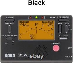 High Precision Black Tuner Metronome TM-60 for Musicians Portable & Versatile