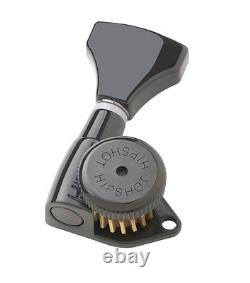 Hipshot Grip-Lock 8 String Black locking tuner upgrade for 4x4 with UMP