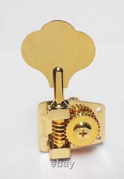 Hipshot HB14 Bass Tuners Qty-(4) Bass-side Gold Clover Key NOS