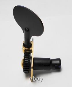 Hipshot HB14 Bass Tuners Qty-(4) Bass-side Gold with Black Lollipop Key BLEM