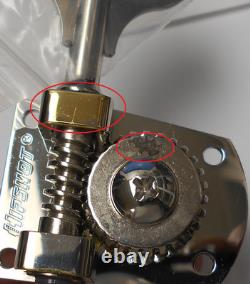 Hipshot HB7 Bass Tuners Bass-side (4+1) Clover Key Nickel BLEMISHED