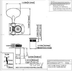 Hipshot HB7 Bass Tuners271Fender Std/Highway 1Lollipop KeyNickelBrand New