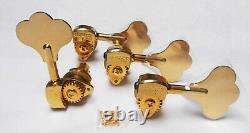 Hipshot USA Ultralite (4) Bass Tuners 1/2 Bass-side Gold Clover-key BLEMISHED