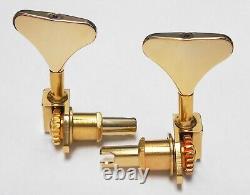 Hipshot USA Ultralite Bass Tuners 3/8 (2+2) Gold Y-Key BLEMISHED