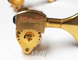 Hipshot USA Ultralite Bass Tuners 3/8 Qty-4 Short-key Bass-side Gold -BLEMISHED