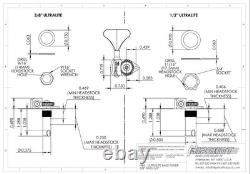 Hipshot Ultralite USA Tuner HB6C 1/2 Black 5 String 4x1 Set