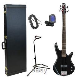 IBANEZ GSR105EX 5-String Bass Guitar Pack, Hard Case, Tuner, Stand, Cable -Black