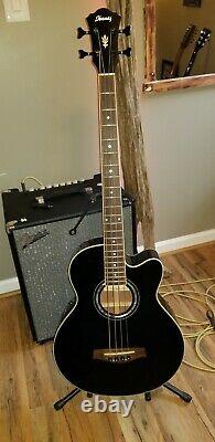 Ibanez AEB10BE-BK Acoustic Electric Bass Guitar