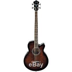 Ibanez AEB10E Acoustic-Electric Bass Guitar Onboard Tuner Dark Violin Sunburst