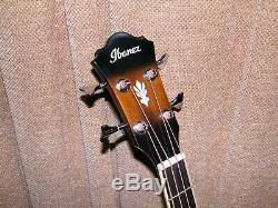 Ibanez AEB10E Acoustic-Electric Bass Guitar with Onboard Tuner D Violin Sunburst