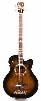 Ibanez AEB10E Acoustic-Electric Bass Guitar with Onboard Tuner Dark Sunburst