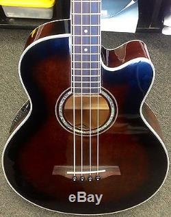 Ibanez AEB10E Acoustic-Electric Bass Guitar with Onboard Tuner Dark Violin Sbst