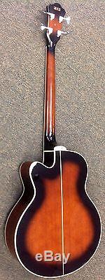Ibanez AEB10E Acoustic-Electric Bass Guitar with Onboard Tuner Dark Violin Sbst