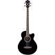 Ibanez AEB10EBK Acoustic/Electric Bass Guitar with Onboard Tuner Black Finish