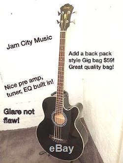 Ibanez AEB5E Acoustic-Electric Bass Guitar Black Pre Amp, Tuner, EQ