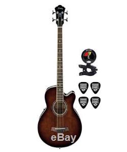 Ibanez Acoustic Electric Bass Guitar Package With Guitars Clip On Tuner and