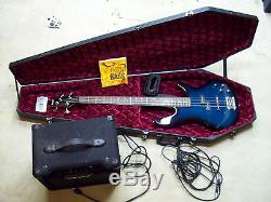 Ibanez GSR200 Electric Bass Guitar Blue Burst CoffinCase Tuner Amp BULK LOT USED