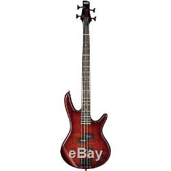 Ibanez GSR200 GIO 4-String Electric Bass Guitar Brown withClip on Tuner & Cable